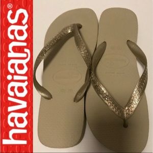 Champagne Gold havaianas in 7/8 LAST PAIR